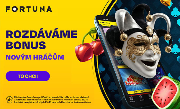 Zaregistruj se v&nbsp;online casinu Fortuna a&nbsp;získej bonus