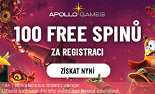 Zaregistruj se v online casinu Apollo Games a získej 100 free spinů