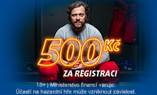 Zaregistruj se v online sázkové kanceláři Tipsport a získej bonus 500 Kč jen za registraci