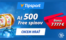 Tipsport bonus 500 free spinov