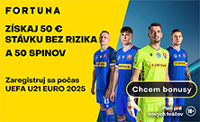 Stav si za 50 EUR bez rizika a získaj 50 free spinov - Fortuna