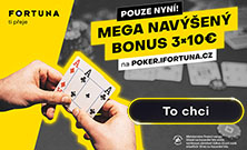 Zaregistruj se v online pokerové herně Fortuna poker - získej 3 vstupenky do turnajů