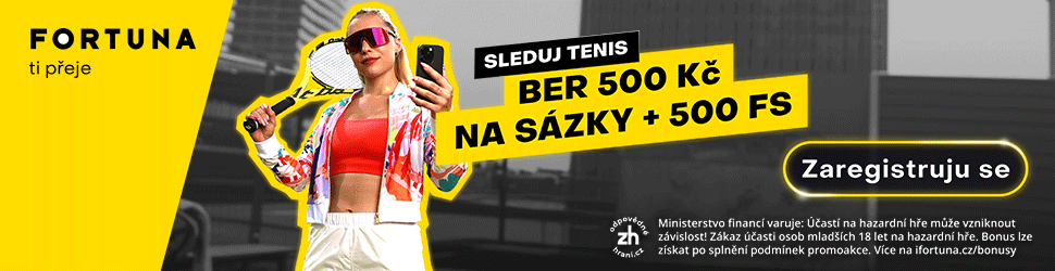 Vsaď si na tenis u&nbsp;online sázkové kanceláře Fortuna a&nbsp;sleduj přímé přenosy živě na Fortuna TV