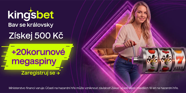 Zaregistruj se v&nbsp;online casinu Kingsbet