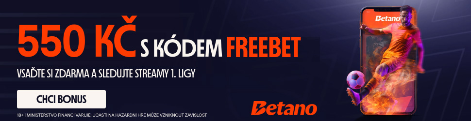 Sleduj streamy fotbalové Chance ligy živě u&nbsp;online sázkové kanceláře Betano