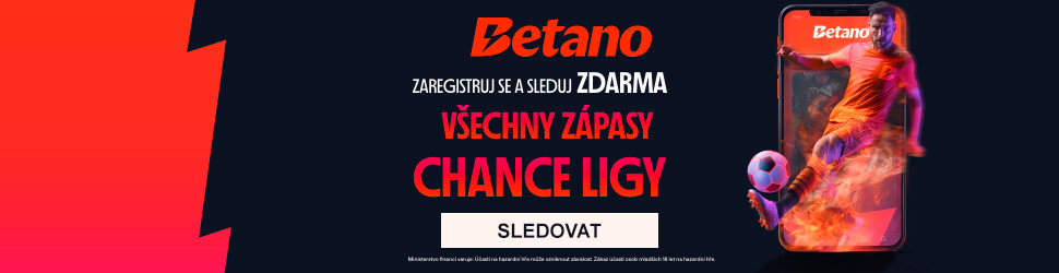 Sleduj streamy fotbalové Chance ligy živě u online sázkové kanceláře Betano